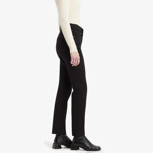 Levi's Black 724 High-Rise Straight Crop Pants Size 28